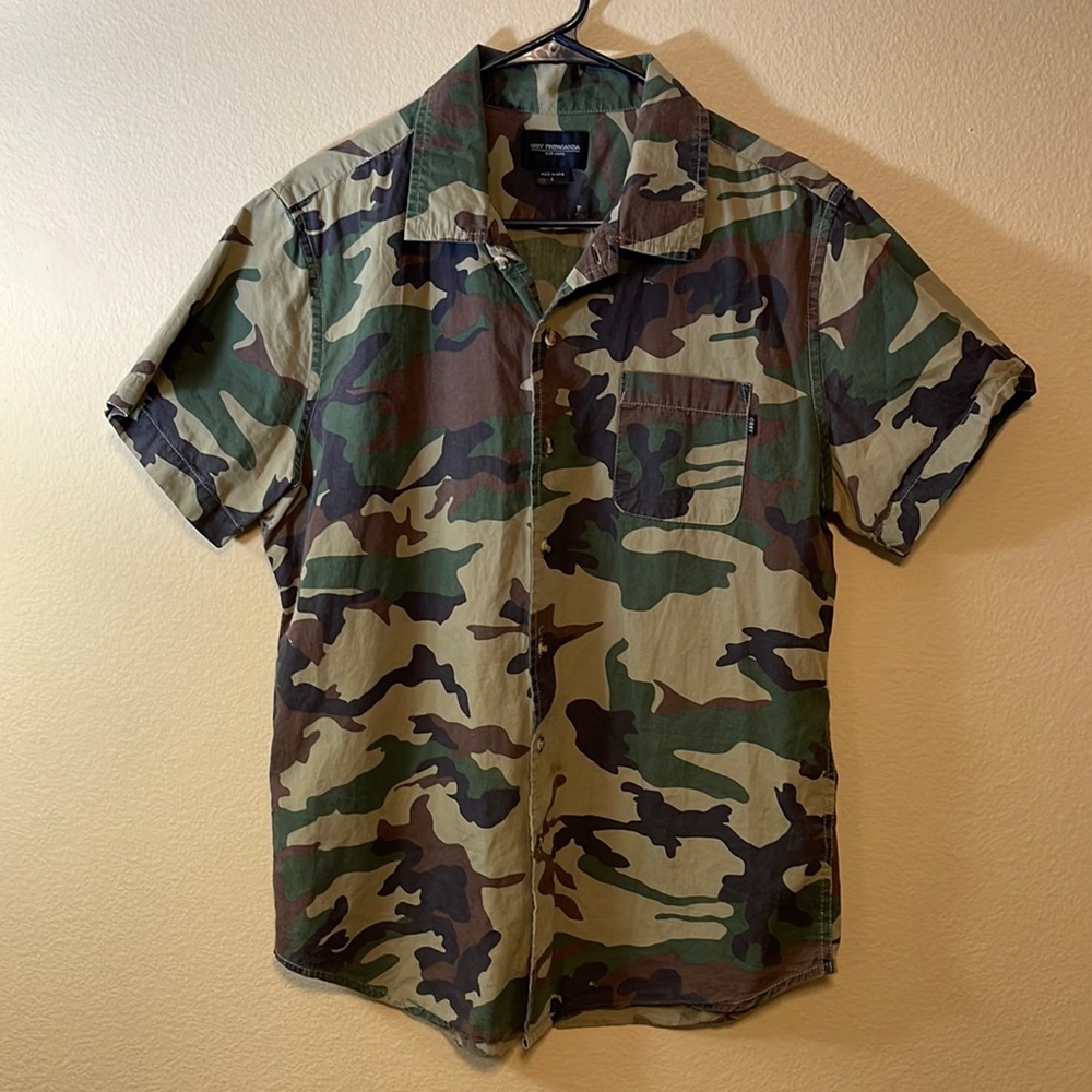 OBEY Camo Button Up